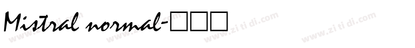 Mistral normal字体转换